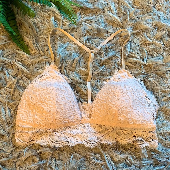 Aerie light pink floral bralette with adjustable straps - Picture 1 of 6